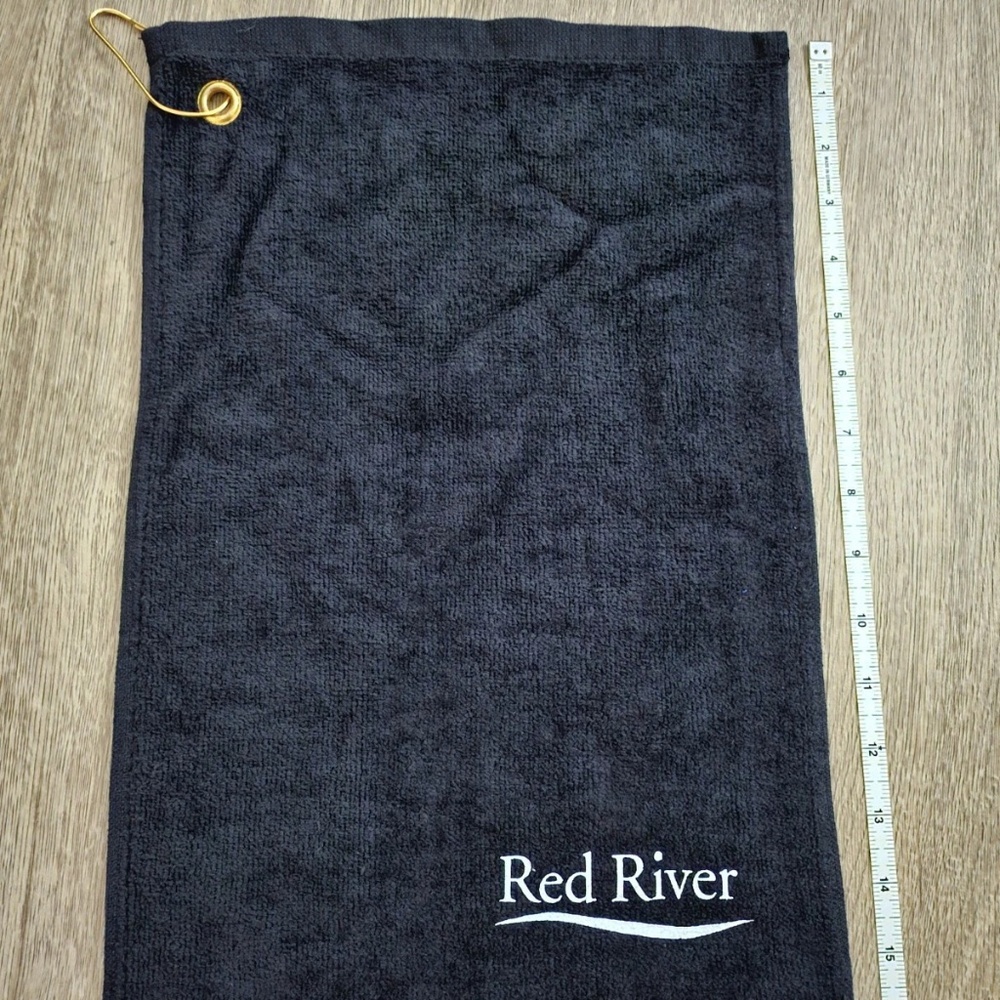 Golf Towel - Black - Red River (Cloud Cybersecurity)
